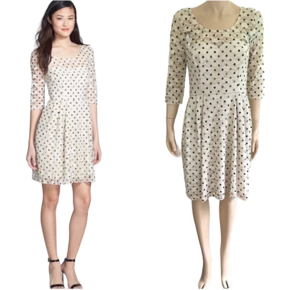 Betsey Johnson Polka Dot Lace Dress size 4 Excellent Condition